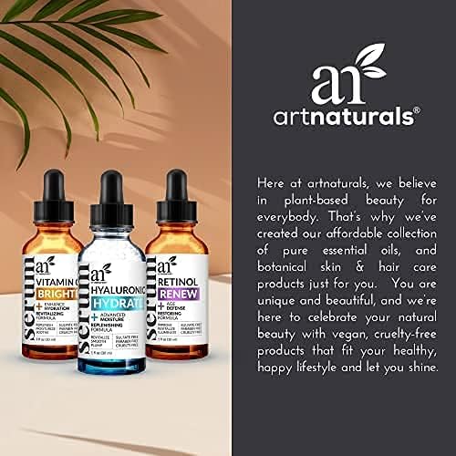 ArtNaturals Anti-Aging-Set with Vitamin-C Retinol and Hyaluronic-Acid - Serum for Anti Wrinkle and Dark Circle Remover – All Natural and Moisturizing (3 x 1 Fl Oz / 30ml) (ANAA-0101)