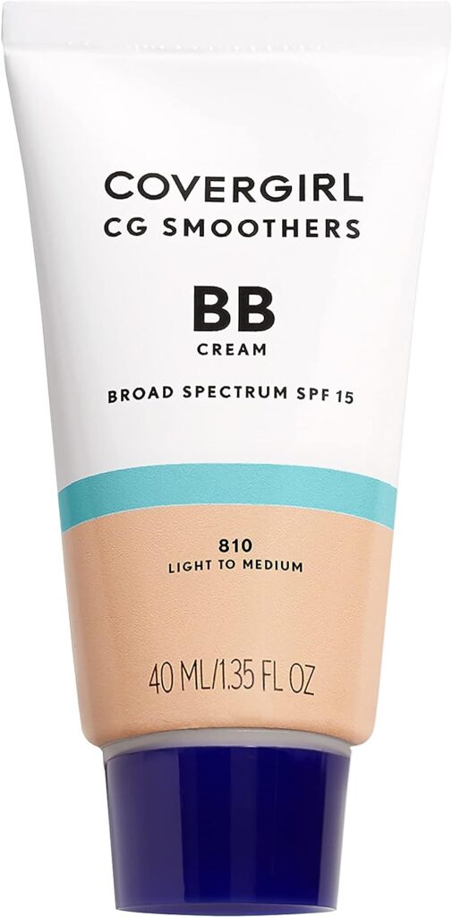 COVERGIRL Smoothers Lightweight BB Cream, 1 Tube (1.35 Ounce), Light to Medium 810 Skin Tones, Hydrating BB Cream with SPF 21 Sun Protection (Packaging May Vary)