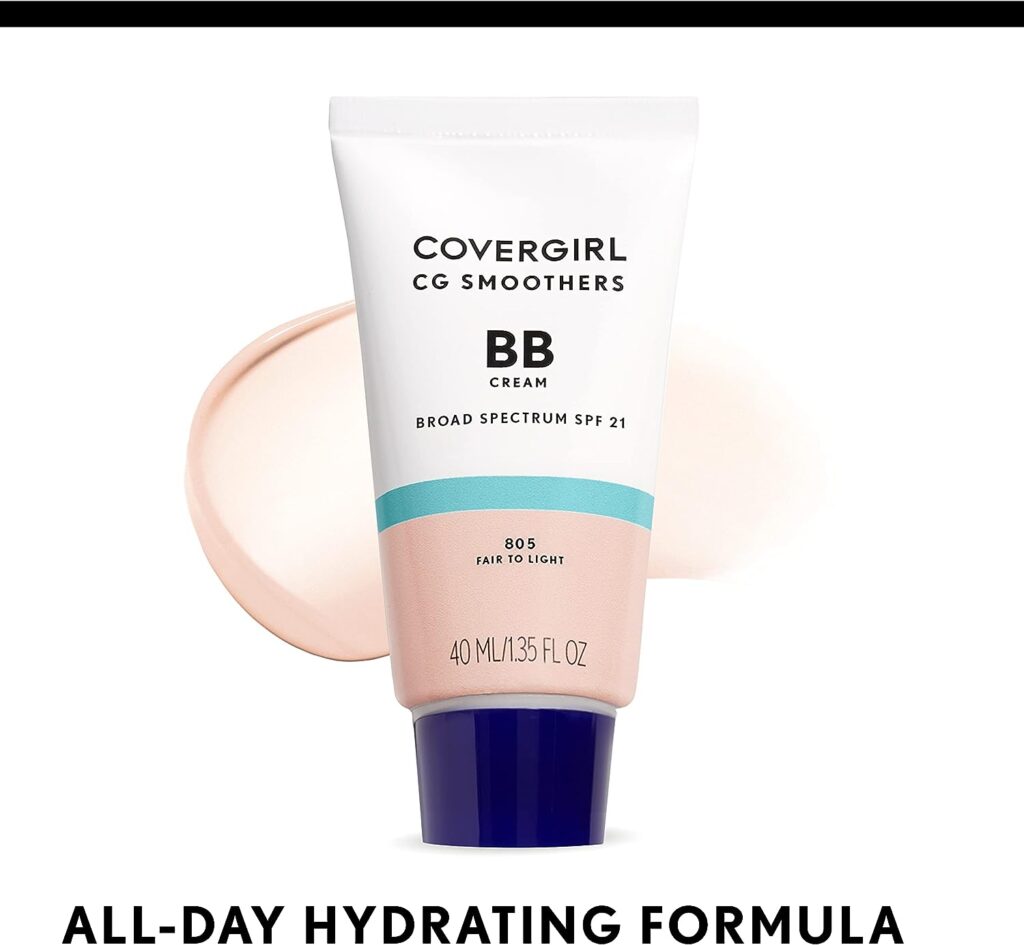 COVERGIRL Smoothers Lightweight BB Cream, 1 Tube (1.35 Ounce), Light to Medium 810 Skin Tones, Hydrating BB Cream with SPF 21 Sun Protection (Packaging May Vary)