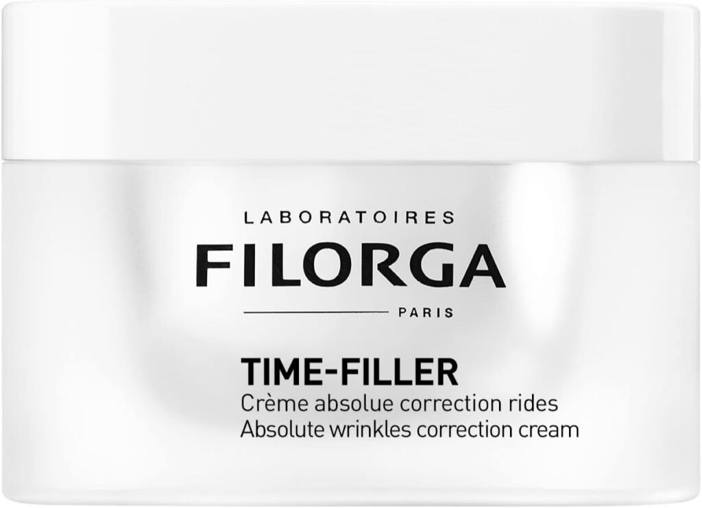 Filorga Time-Filler Wrinkle Correction Moisturizing Skin Cream, Anti Aging Formula to Reduce and Repair Face and Eye Wrinkles and Fine Lines, 1.69 fl. oz.