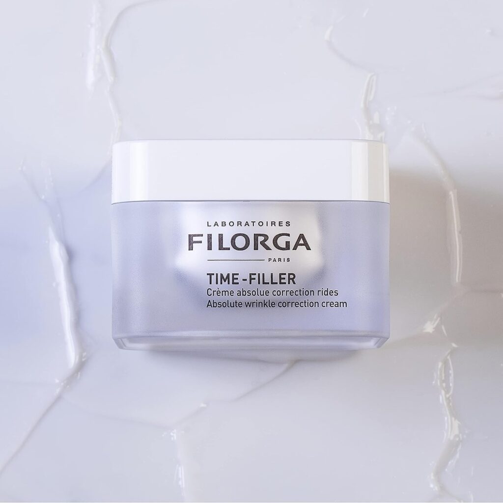 Filorga Time-Filler Wrinkle Correction Moisturizing Skin Cream, Anti Aging Formula to Reduce and Repair Face and Eye Wrinkles and Fine Lines, 1.69 fl. oz.