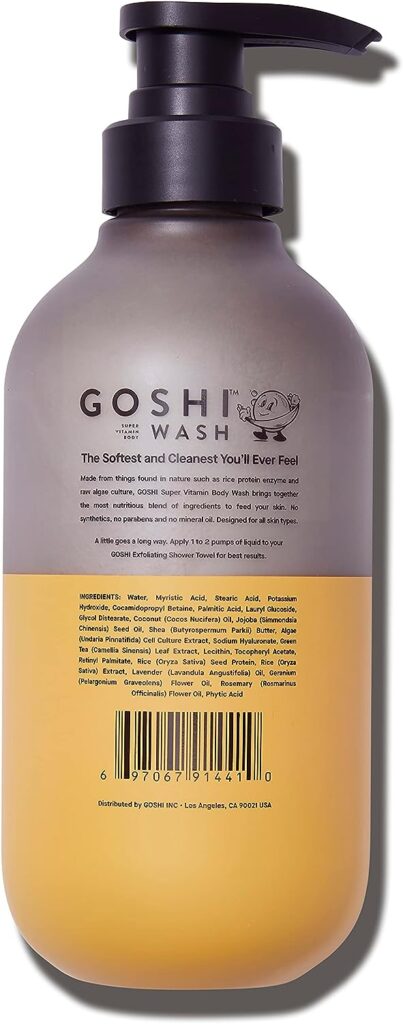 GOSHI Super Vitamin Body Wash 16 oz - pH-Balanced Moisturizing Body Wash for Men and Women - For All Skin Types