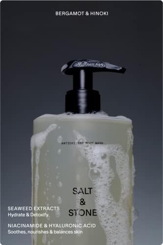 SALT  STONE Antioxidant-Rich Body Wash | Cleanse, Nourish  Soften Skin with Niacinamide  Hyaluronic Acid | Free From Parabens, Sulfates  Phthalates