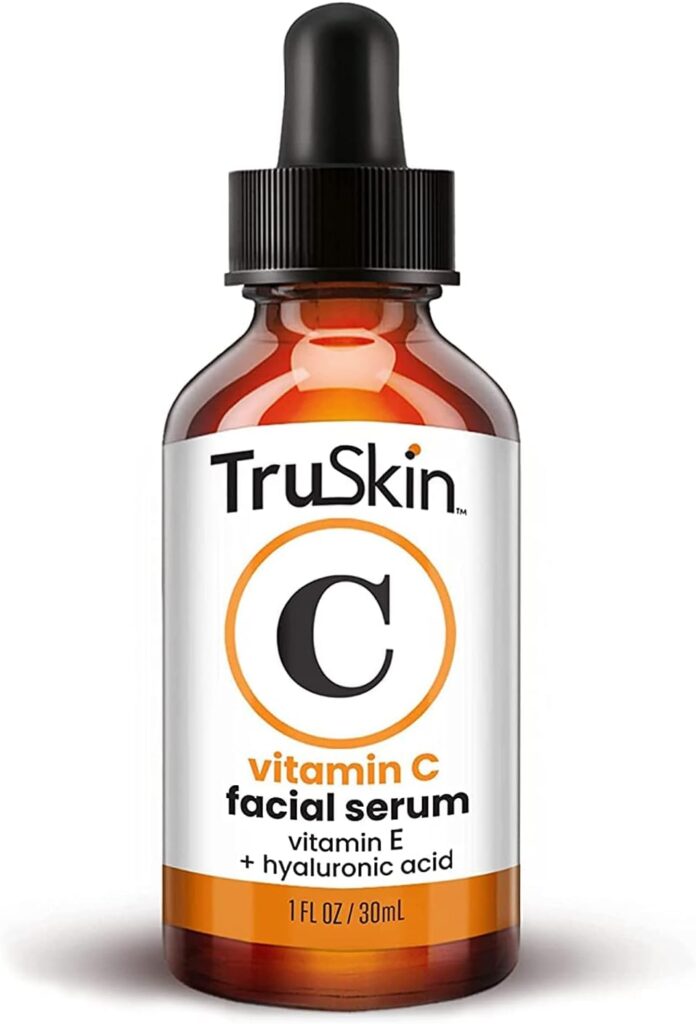 TruSkin Vitamin C Serum for Face – Anti Aging Face Serum with Vitamin C, Hyaluronic Acid, Vitamin E – Brightening Serum for Dark Spots, Even Skin Tone, Eye Area, Fine Lines  Wrinkles, 1 Fl Oz